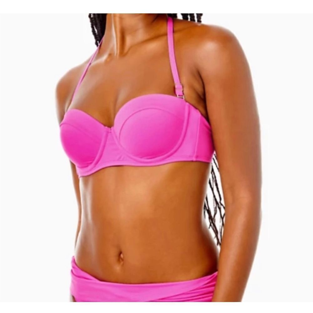 Lilly Pulitzer Bright Pink Leven Bikini Top, Size 0, NWT, Style# 004418